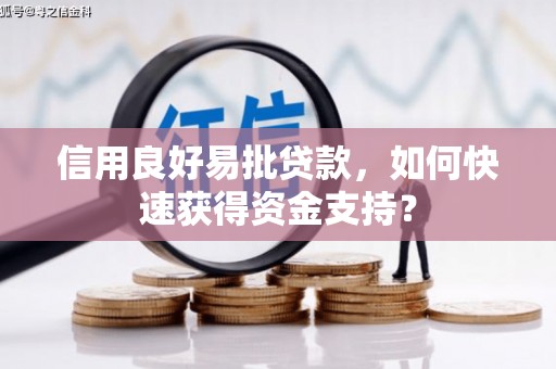 姚安信用良好易批贷款，如何快速获得资金支持？