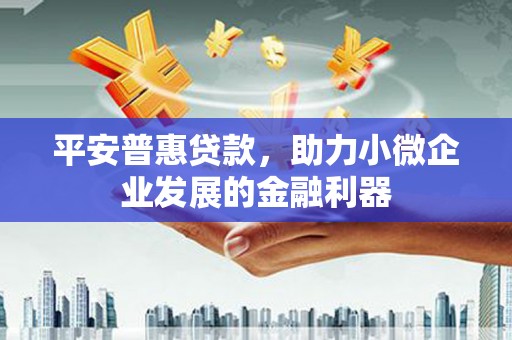 石家庄平安普惠贷款，助力小微企业发展的金融利器