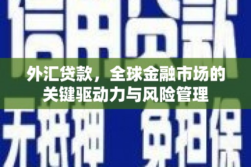 观音外汇贷款，全球金融市场的关键驱动力与风险管理