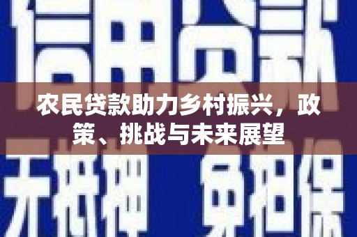 从江农民贷款助力乡村振兴，政策、挑战与未来展望