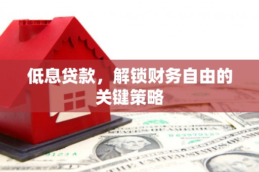 横沥低息贷款，解锁财务自由的关键策略