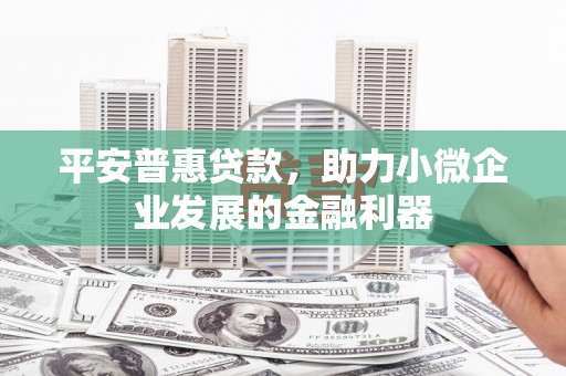 广德平安普惠贷款，助力小微企业发展的金融利器