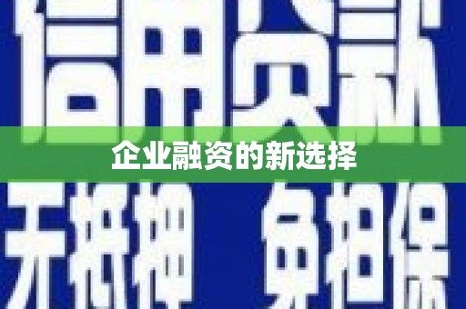阳高企业融资的新选择
